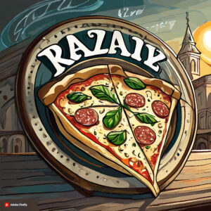 Firefly Logo de una pizzeria que se vea el nombre Rajipe 2228